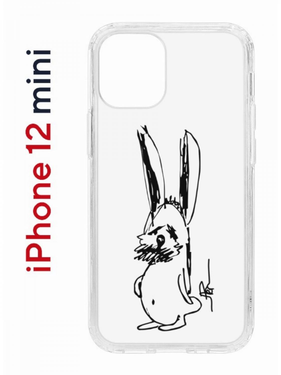 фото Чехол на iphone 12 mini с принтом kruche print нормуль!, бампер с защитой камеры кruче