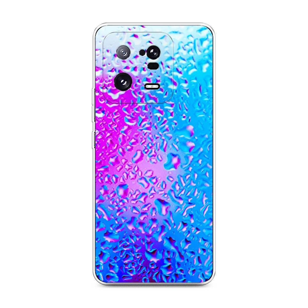 

Чехол на Xiaomi 13 Pro 5G "Капли на стекле", Голубой;розовый, 317350-3