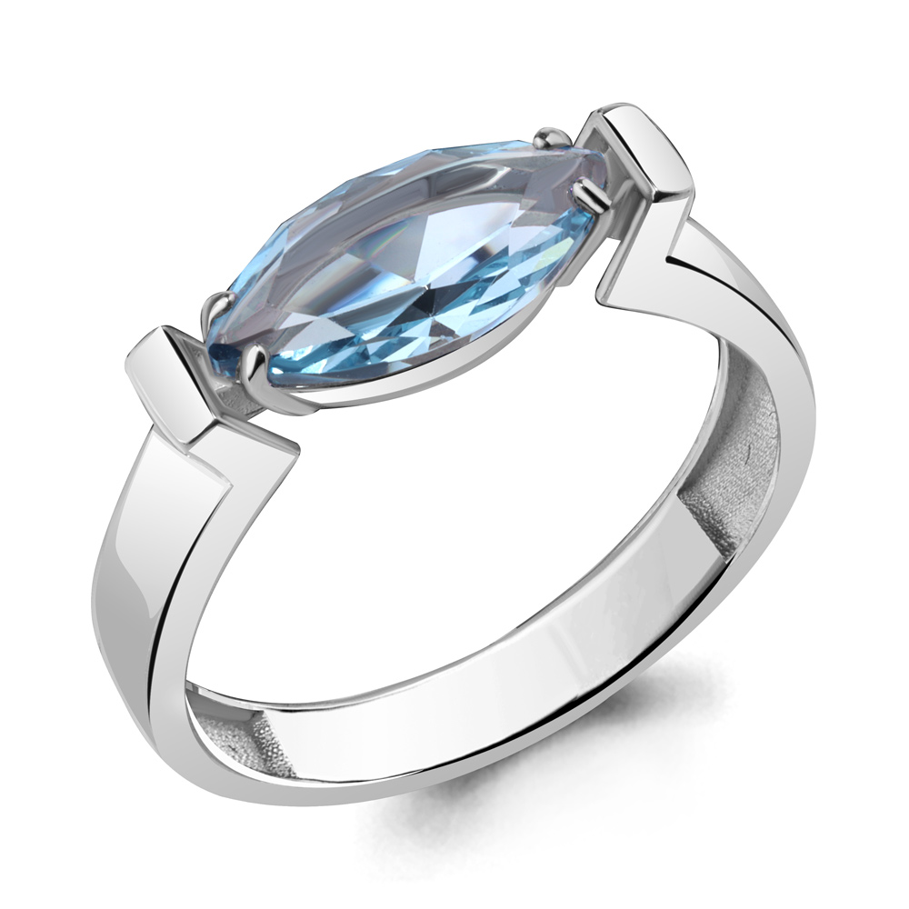 

Кольцо из серебра с топазом искусственным Aquamarine Aquamarine 6964992_925_р р, 6964992_925_р