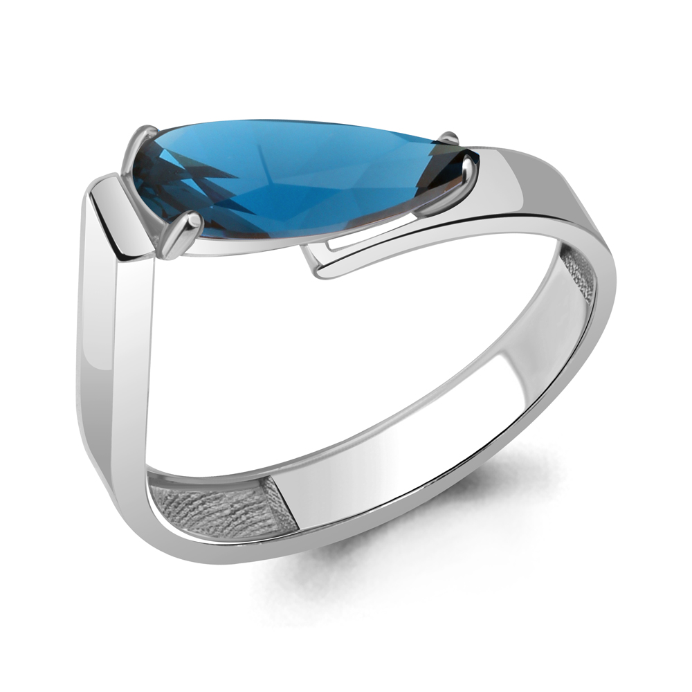 

Кольцо из серебра с топазом искусственным Aquamarine Aquamarine 6964793_925_р р, 6964793_925_р