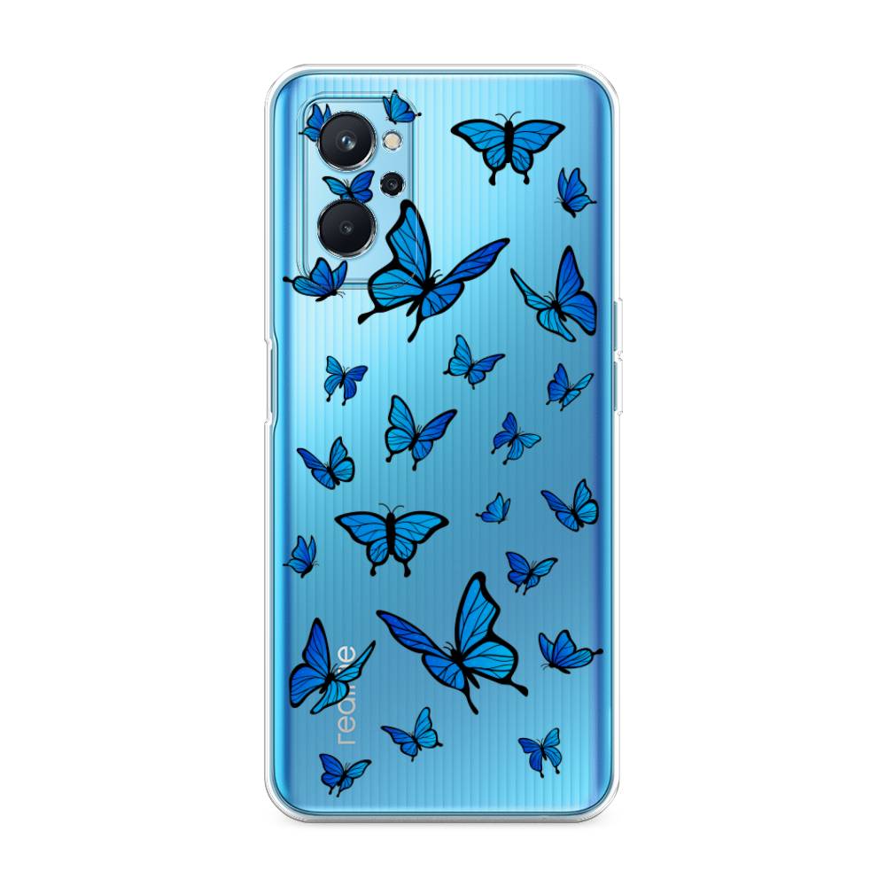 фото Чехол awog "синие бабочки" для realme 9i