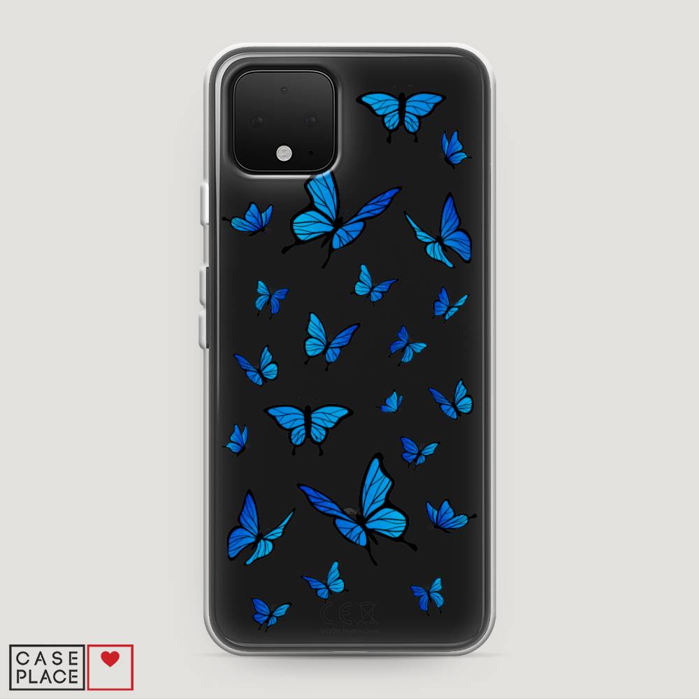 

Чехол Awog на Google Pixel 4 "Синие бабочки", Разноцветный, 270250-1