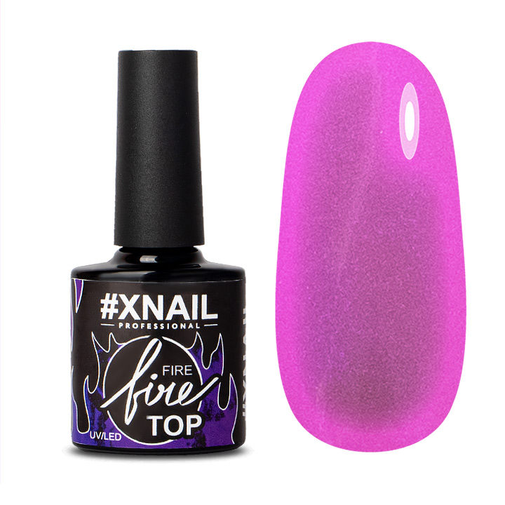 фото Xnail, топ для гель-лака fire №09