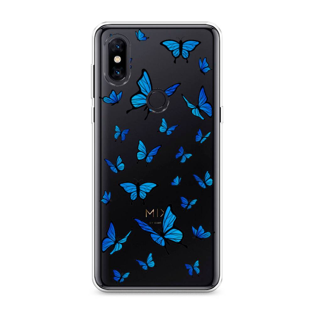 

Чехол Awog на Xiaomi Mi Mix 3 "Синие бабочки", Разноцветный, 34950-1