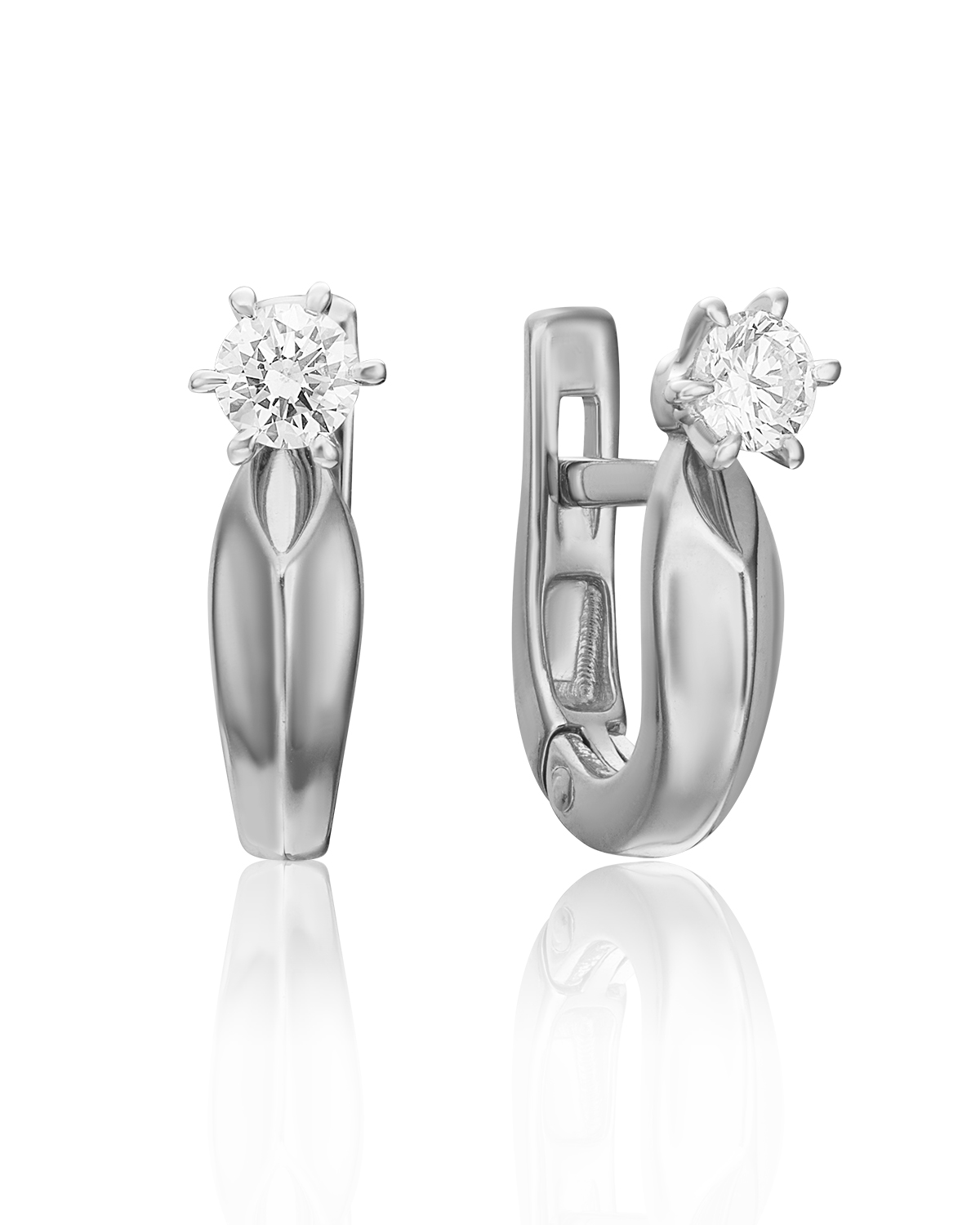 

Серьги из белого золота PLATINA jewelry 02-0475-00, бриллиант, 02-0475-00