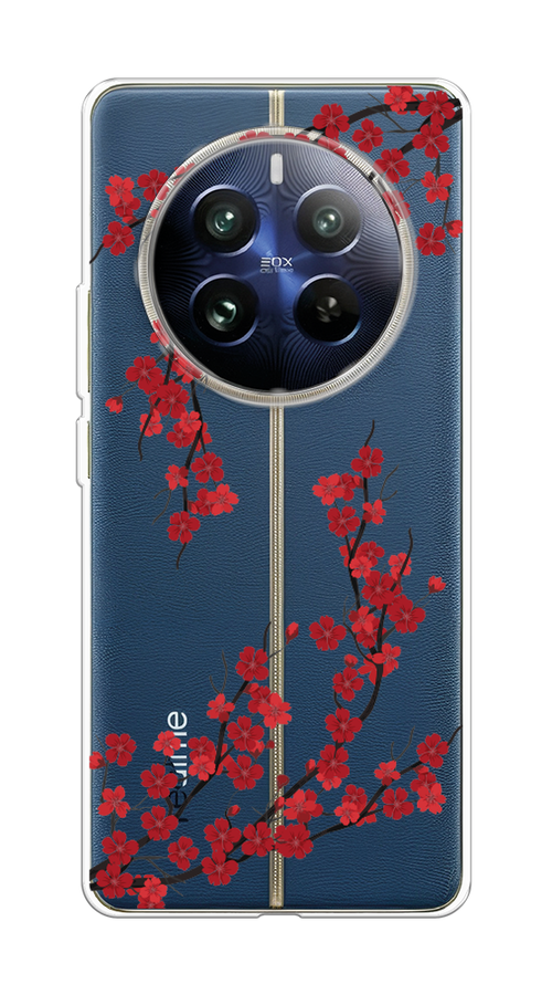 

Чехол на Realme 12 Pro "Красная сакура", Красный;черный, 2516150-1