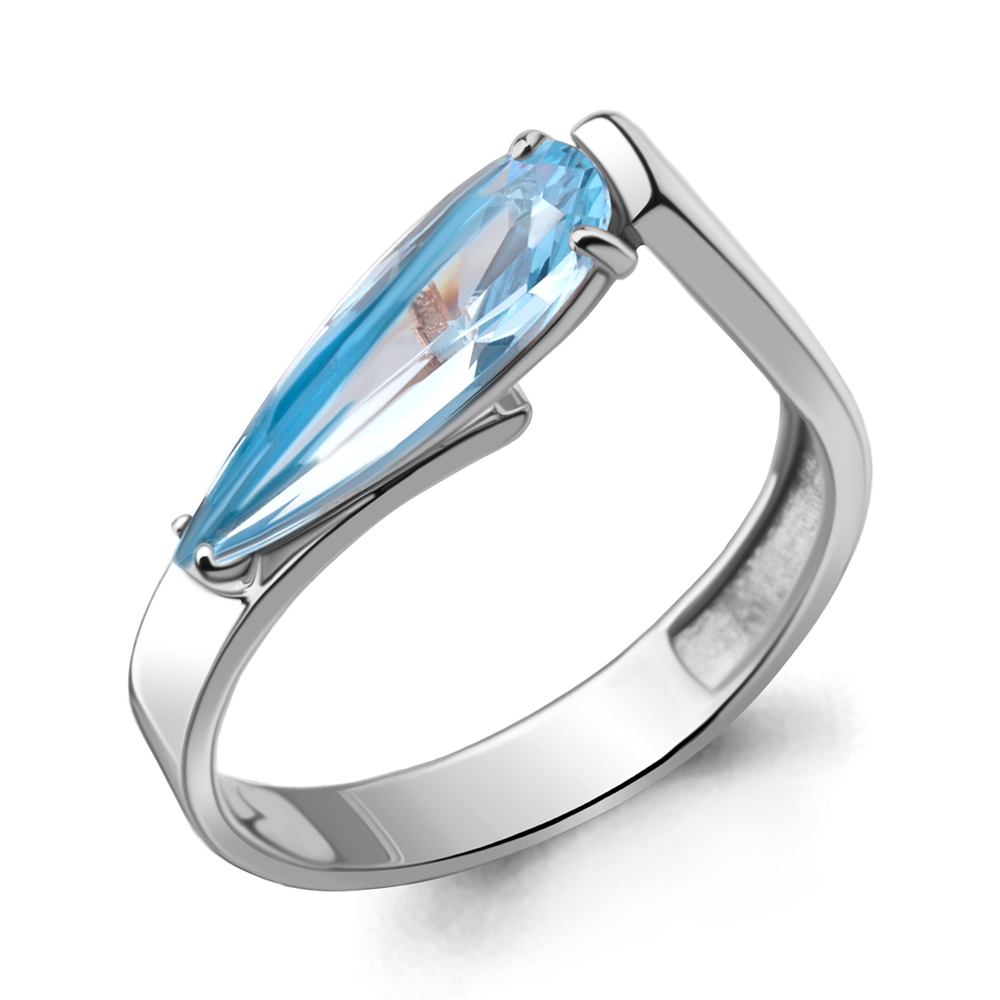 

Кольцо из серебра с топазом искусственным Aquamarine Aquamarine 6964792_925_р р, 6964792_925_р