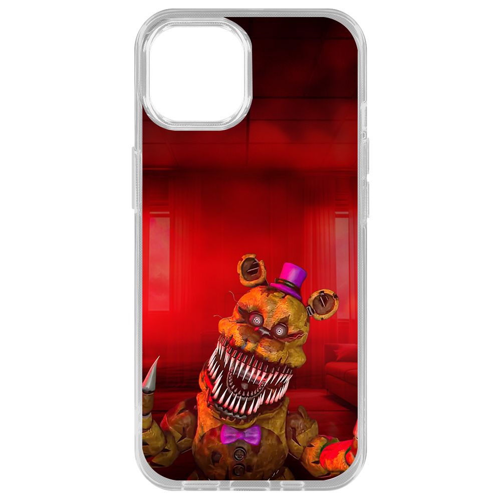 

Чехол-накладка Krutoff Clear Case ФНАФ - Фредди атакует для iPhone 14 Plus, Прозрачный