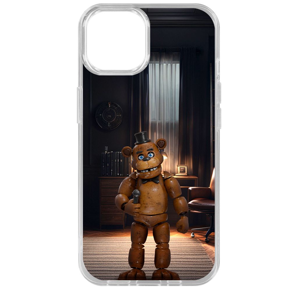 

Чехол-накладка Krutoff Clear Case ФНАФ - Медведь Фредди для iPhone 14, Прозрачный
