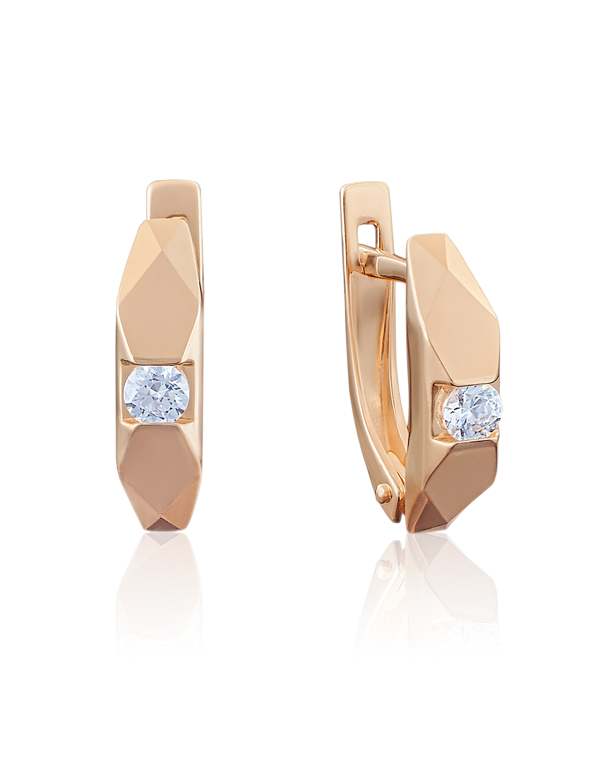 

Серьги из красного золота PLATINA jewelry 02-3887-00, бриллиант, 02-3887-00