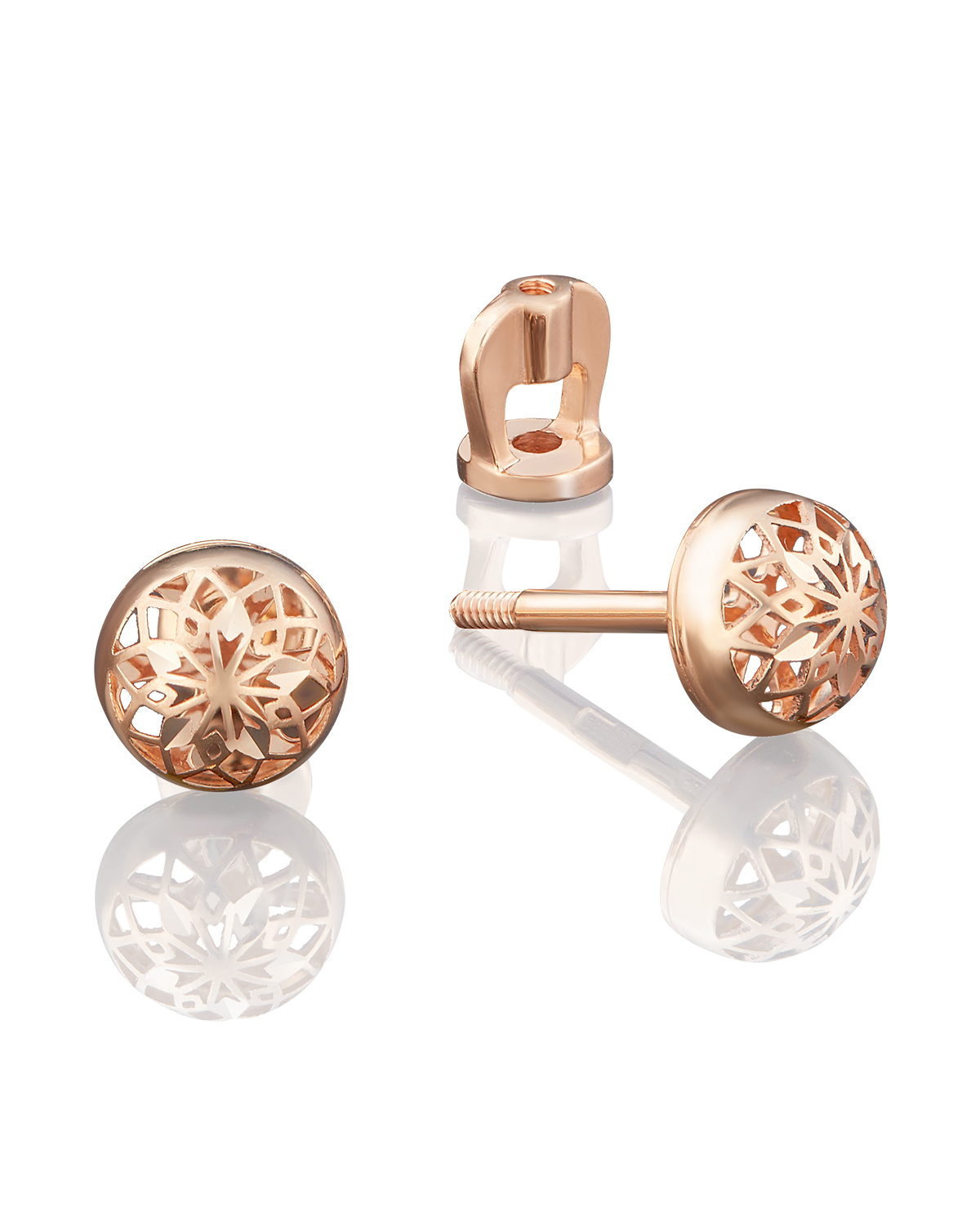 

Серьги пусеты из красного золота PLATINA jewelry 02-3851-00, 02-3851-00