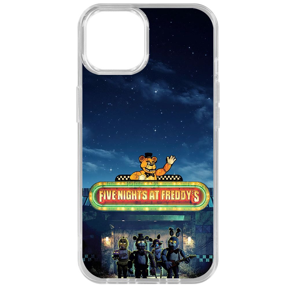 

Чехол-накладка Krutoff Clear Case ФНАФ - Банда вместе для iPhone 14, Прозрачный