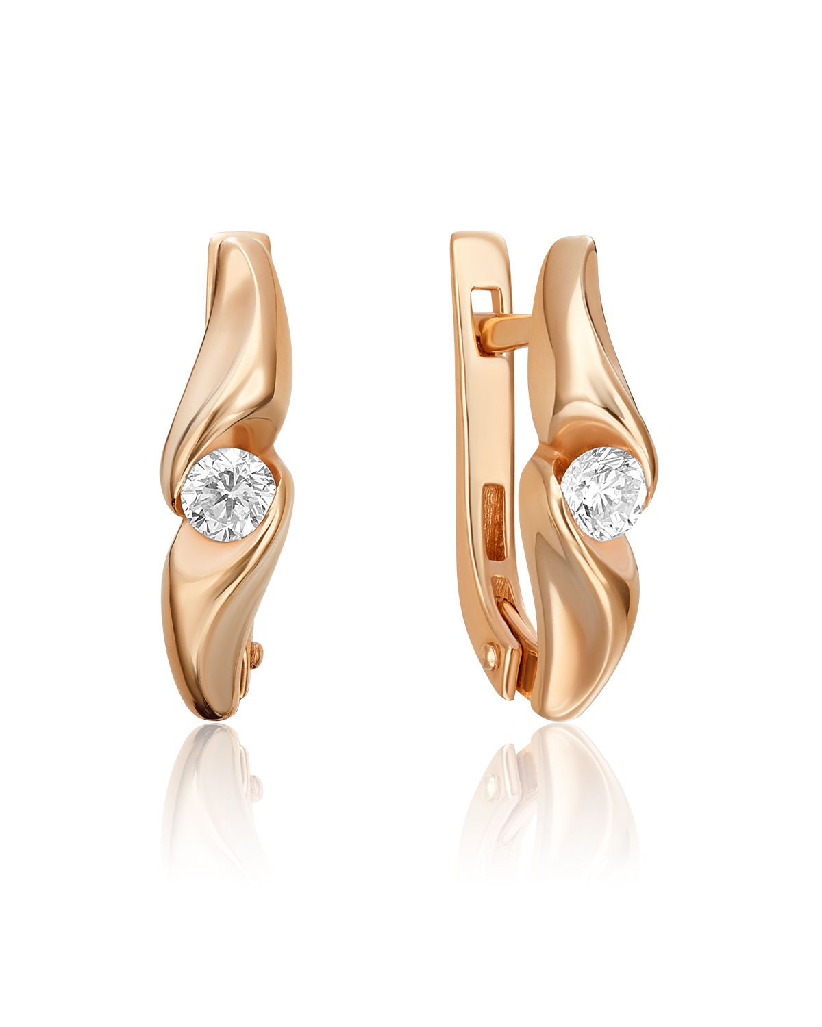 

Серьги из красного золота PLATINA jewelry 02-3836-00, бриллиант, 02-3836-00