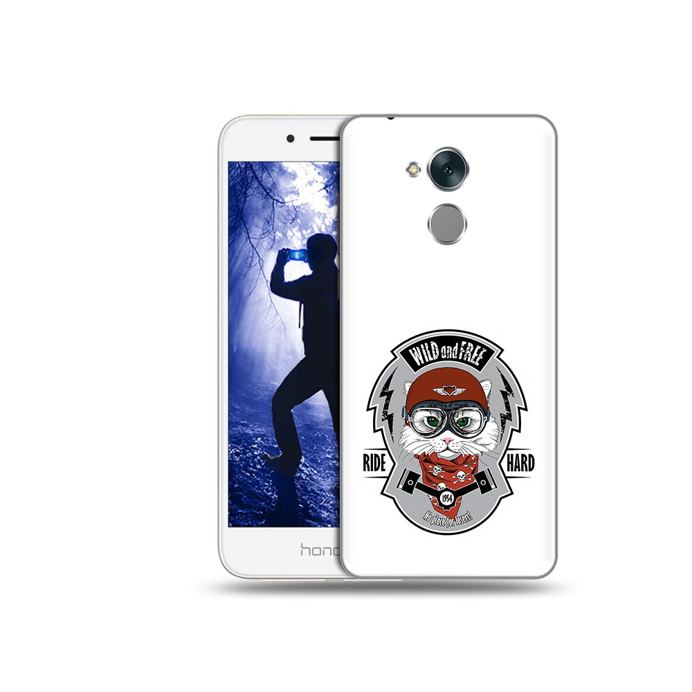 Чехол MyPads Tocco для Honor 6A кошка в шлеме (PT72614.39.404)