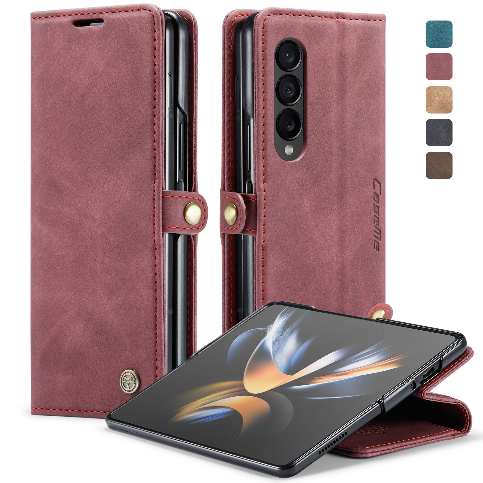 

Чехол-книжка MyPads для Samsung Galaxy Z Fold 4 / Самсунг Фолд 4, бордовый