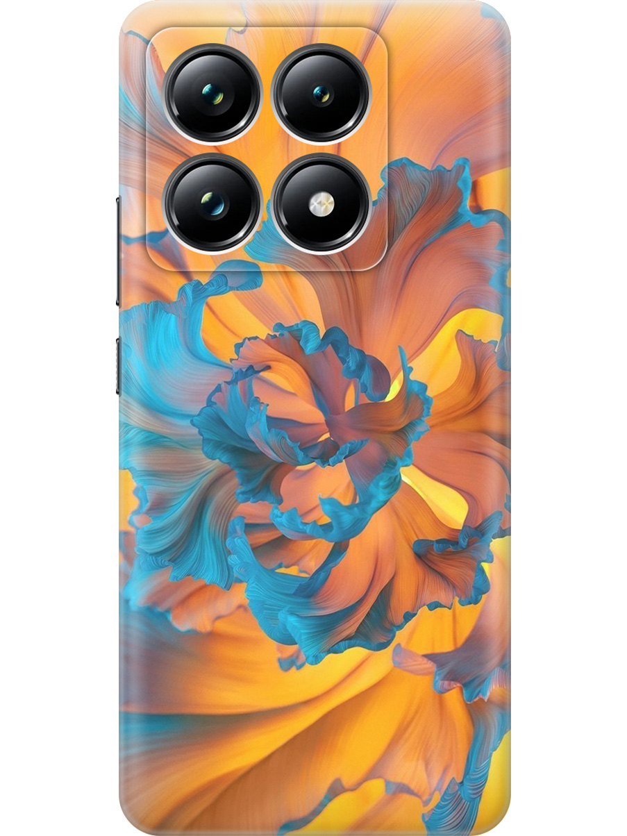 

Силиконовый чехол на Xiaomi 14T Pro с принтом "Желто-голубой цветок", Прозрачный;голубой;желтый, 785979022