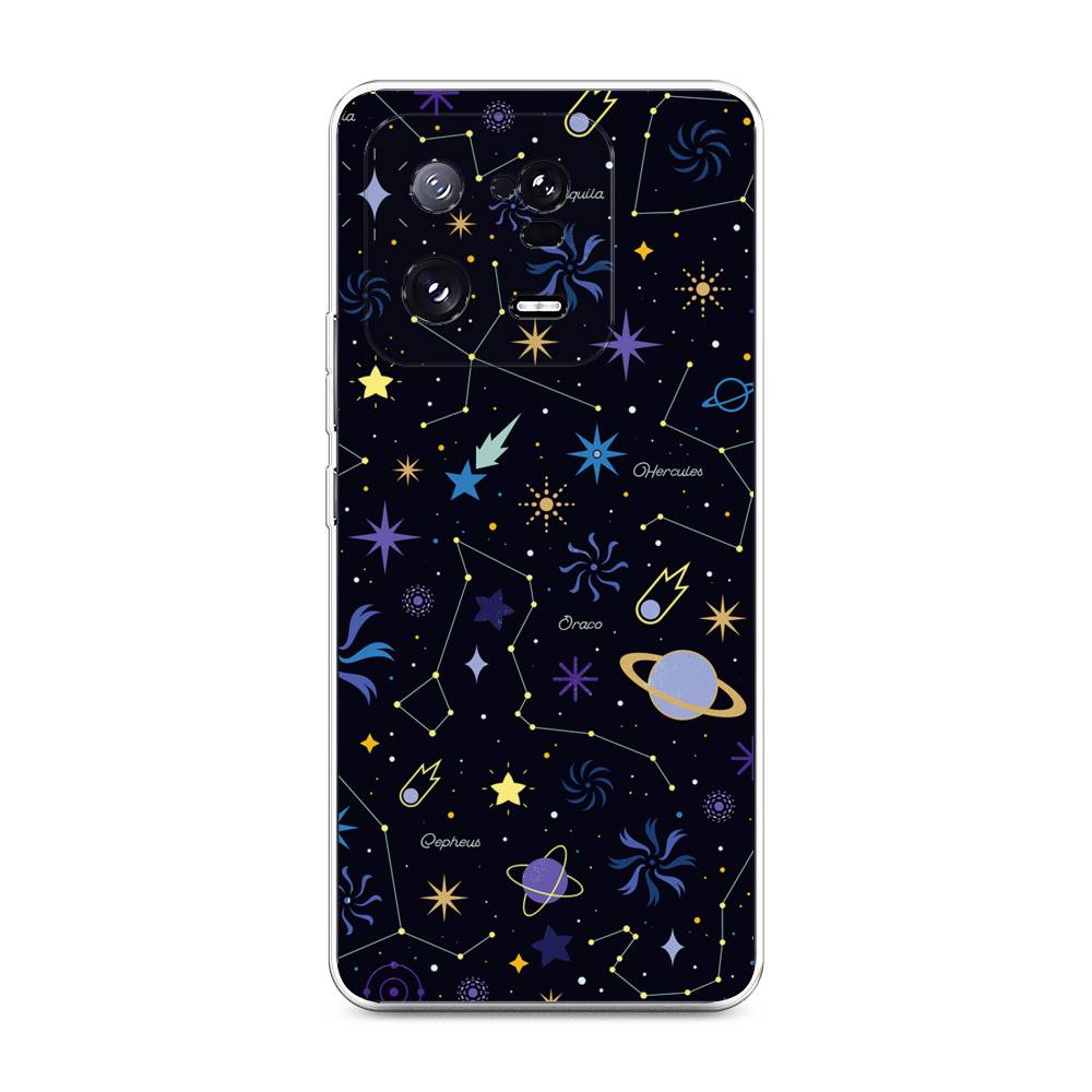 

Чехол на Xiaomi 13 Pro 5G "Цветной космос", Желтый, 317350-2