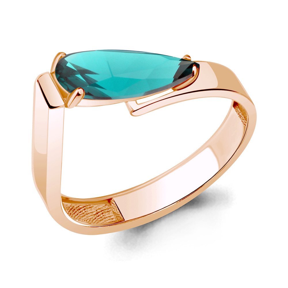 

Кольцо из серебра с турмалином искусственным Aquamarine Aquamarine 6964788_925_з р, 6964788_925_з