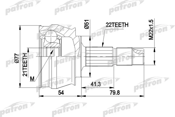 

PATRON ШРУС PATRON PCV1296