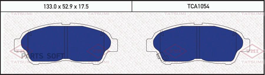 

Комплект тормозных колодок Tatsumi tca1054
