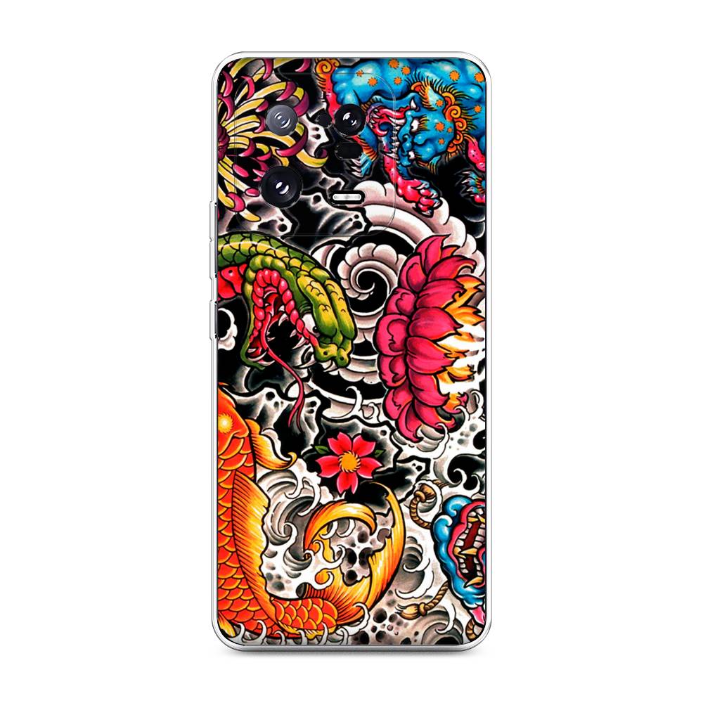 

Чехол на Xiaomi 13 Pro 5G "Японское искусство", Красный;оранжевый;голубой, 317350-4