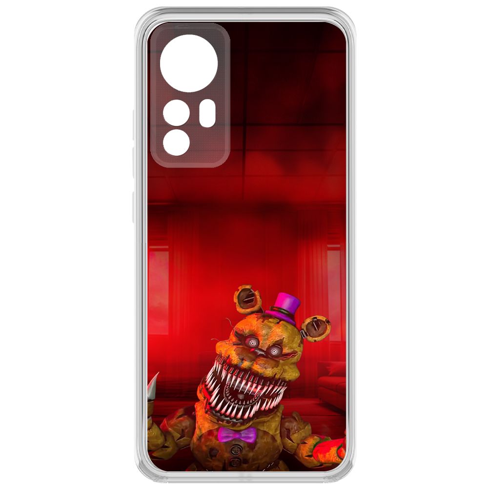 

Чехол-накладка Krutoff Clear Case ФНАФ - Фредди атакует для Xiaomi 12, Прозрачный