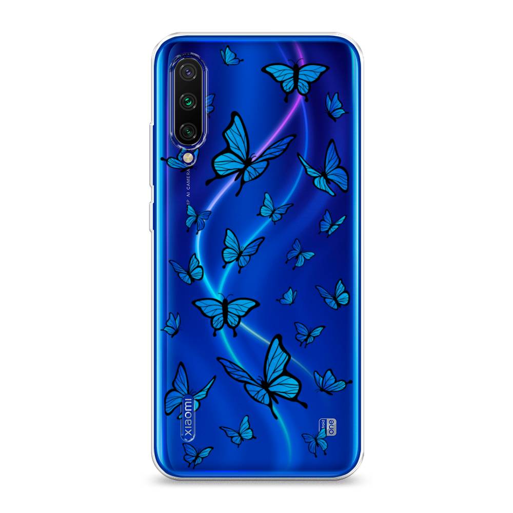 

Чехол Awog на Xiaomi Mi CC9E "Синие бабочки", Разноцветный, 35950-1