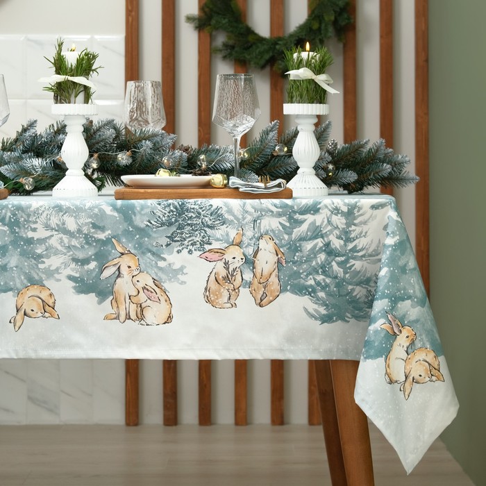 

Скатерть "Этель" Winter mood 150х110+/-2 см с ГМВО, 100% хл, саржа 190 г/м2