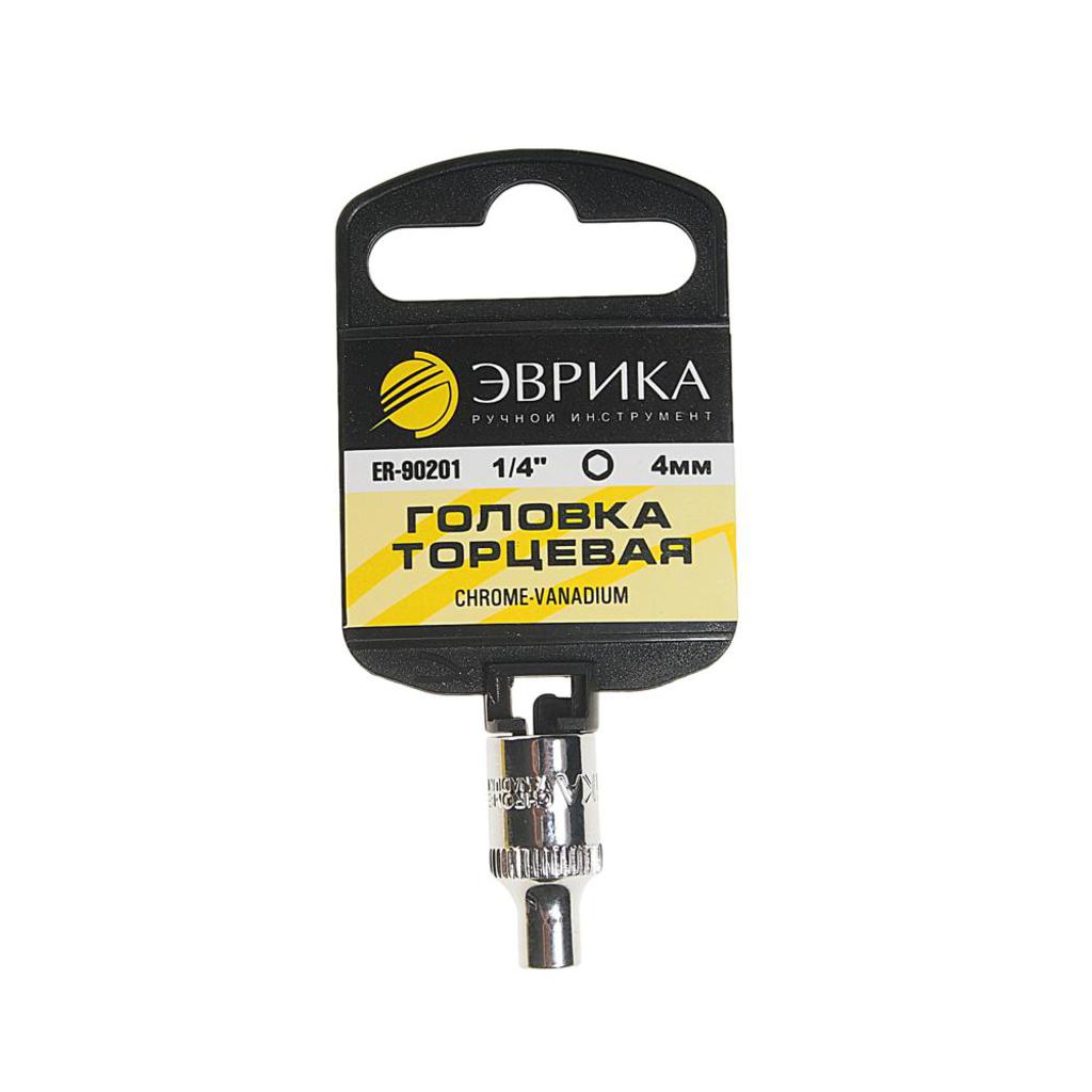 

Головка торцевая 1/4" 04мм с держателем ЭВРИКА ER-90201H