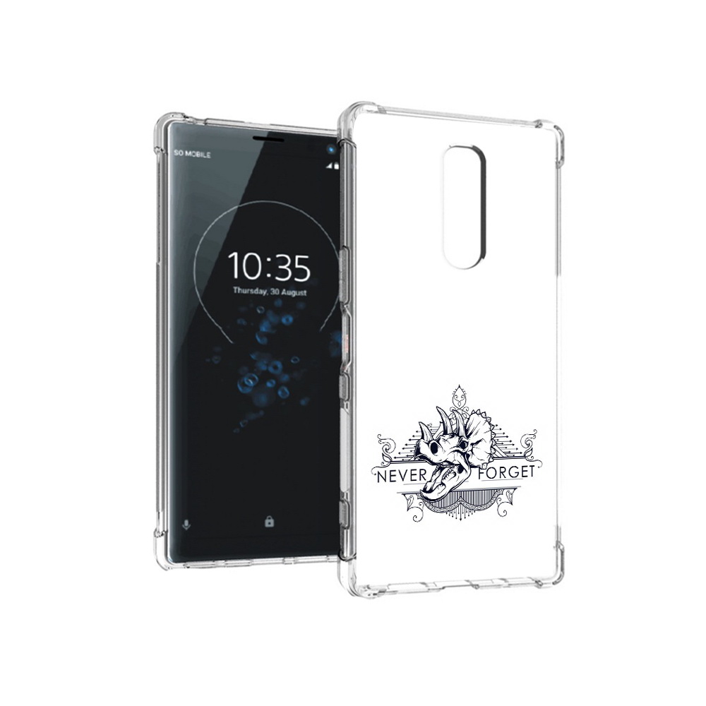

Чехол MyPads Tocco для Sony Xperia 1 логотип носорога никогда не забуду (PT141276.244.445), Прозрачный, Tocco