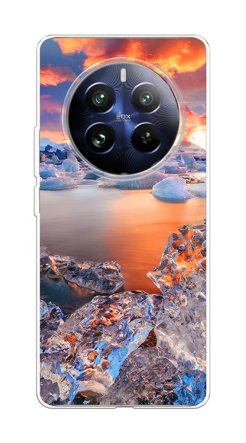 

Чехол на Realme 12 Pro "Ледники", Синий;оранжевый, 2516150-1
