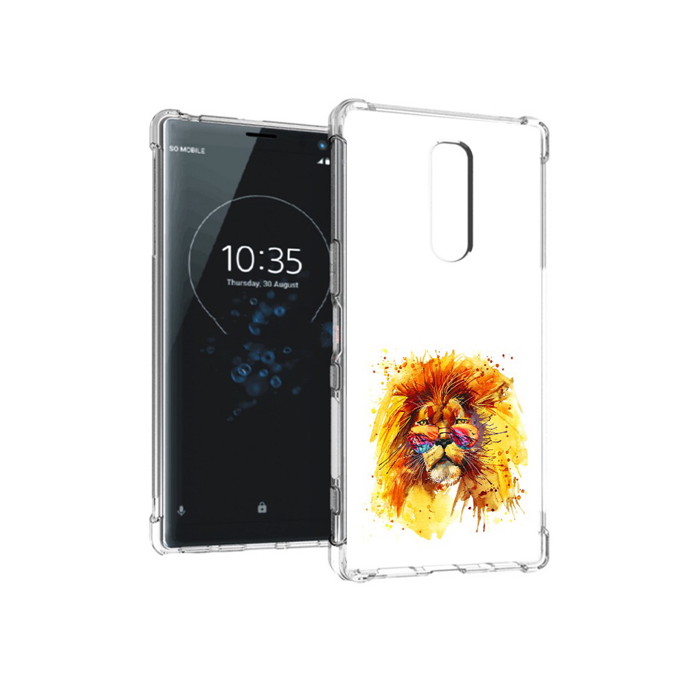 

Чехол MyPads Tocco для Sony Xperia 1 лев в очках (PT141276.244.436), Прозрачный, Tocco