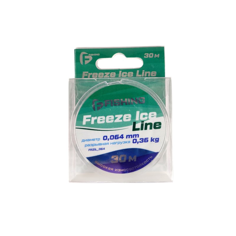 

Леска F-FISHING Freeze Ice Line 30м 0,064мм 0,36кг, Прозрачный, FFRZIL_064