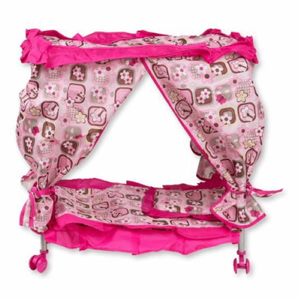 фото Кроватка junfa toys lovely baby для куклы с балдахином в ассортименте