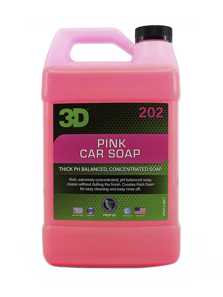 

Автошампунь 3D Pink Car Soap - концентрированный шампунь 1.89л