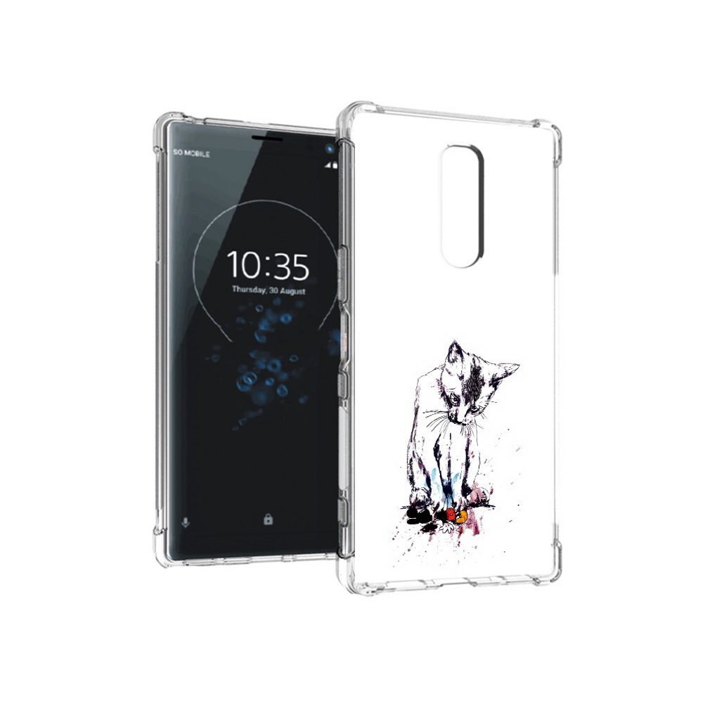 

Чехол MyPads Tocco для Sony Xperia 1 кот и микки (PT141276.244.399), Прозрачный, Tocco