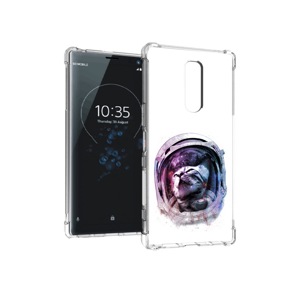 

Чехол MyPads Tocco для Sony Xperia 1 кот в шлеме (PT141276.244.396), Прозрачный, Tocco