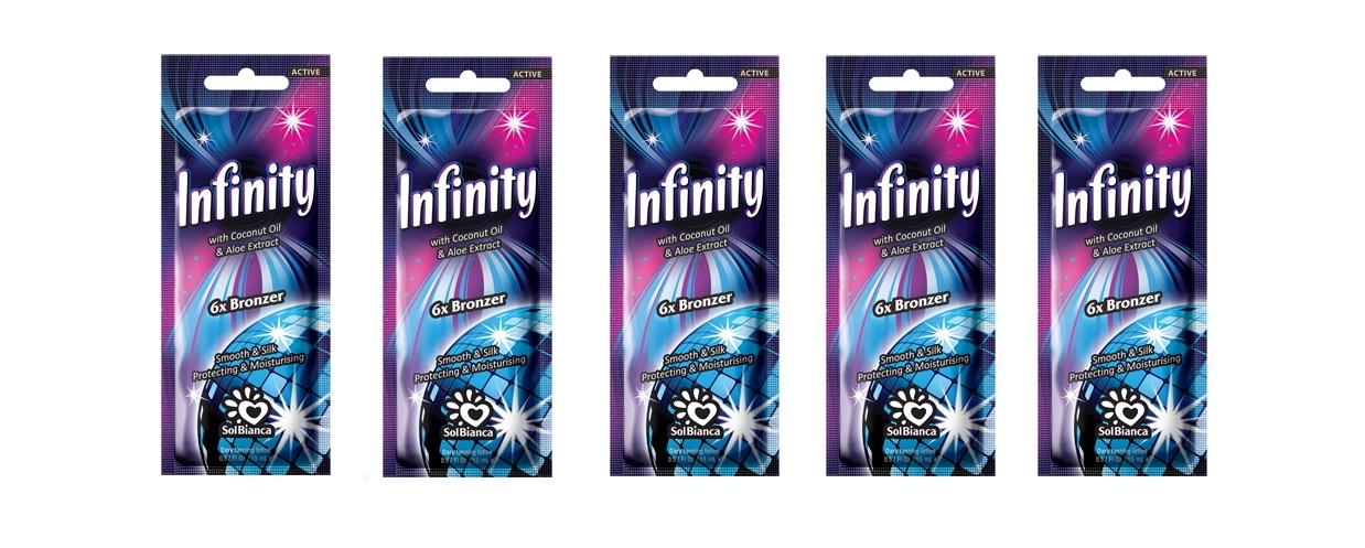 фото Крем для солярия infinity 6х bronzer с маслом кокоса и экстрактом алоэ 15 мл х 5 шт. sol bianca