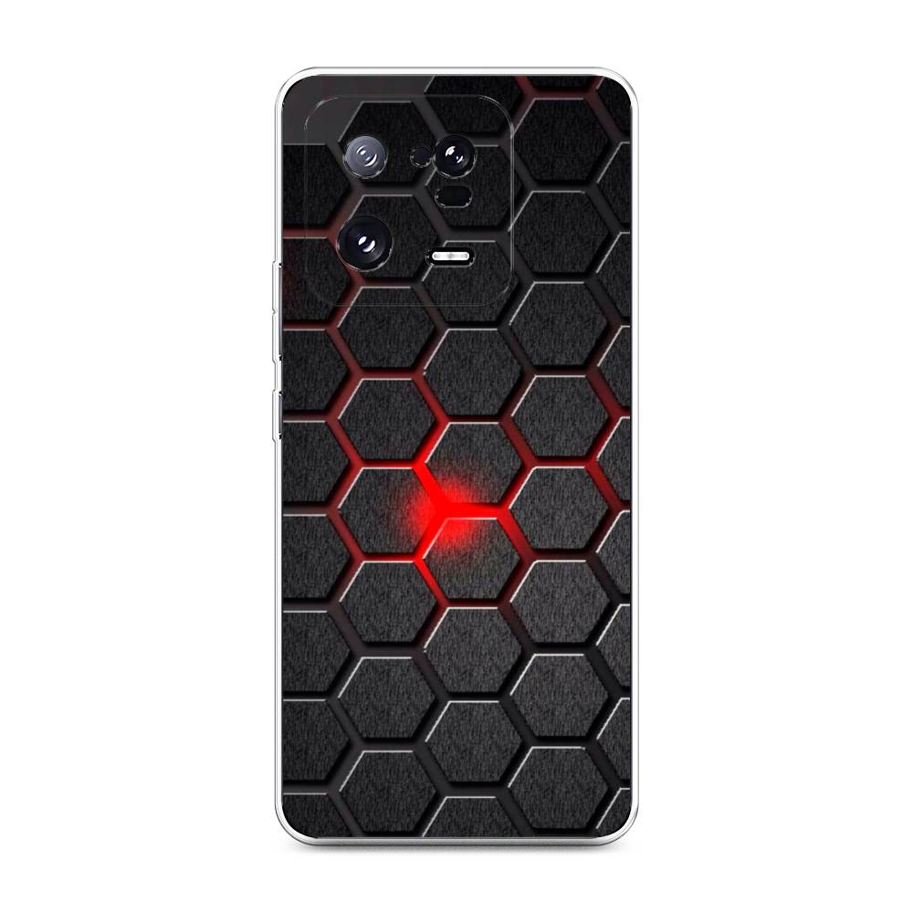 

Чехол на Xiaomi 13 Pro 5G "Соты красные", Красный;черный;серый, 317350-3