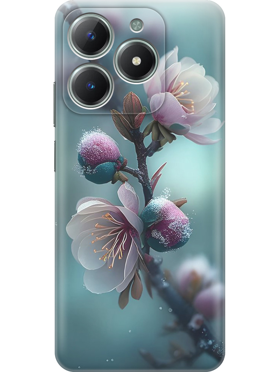 

Силиконовый чехол на Realme C61 / C63 с принтом "Распускающиеся бутоны", Прозрачный;белый;голубой, 785979621