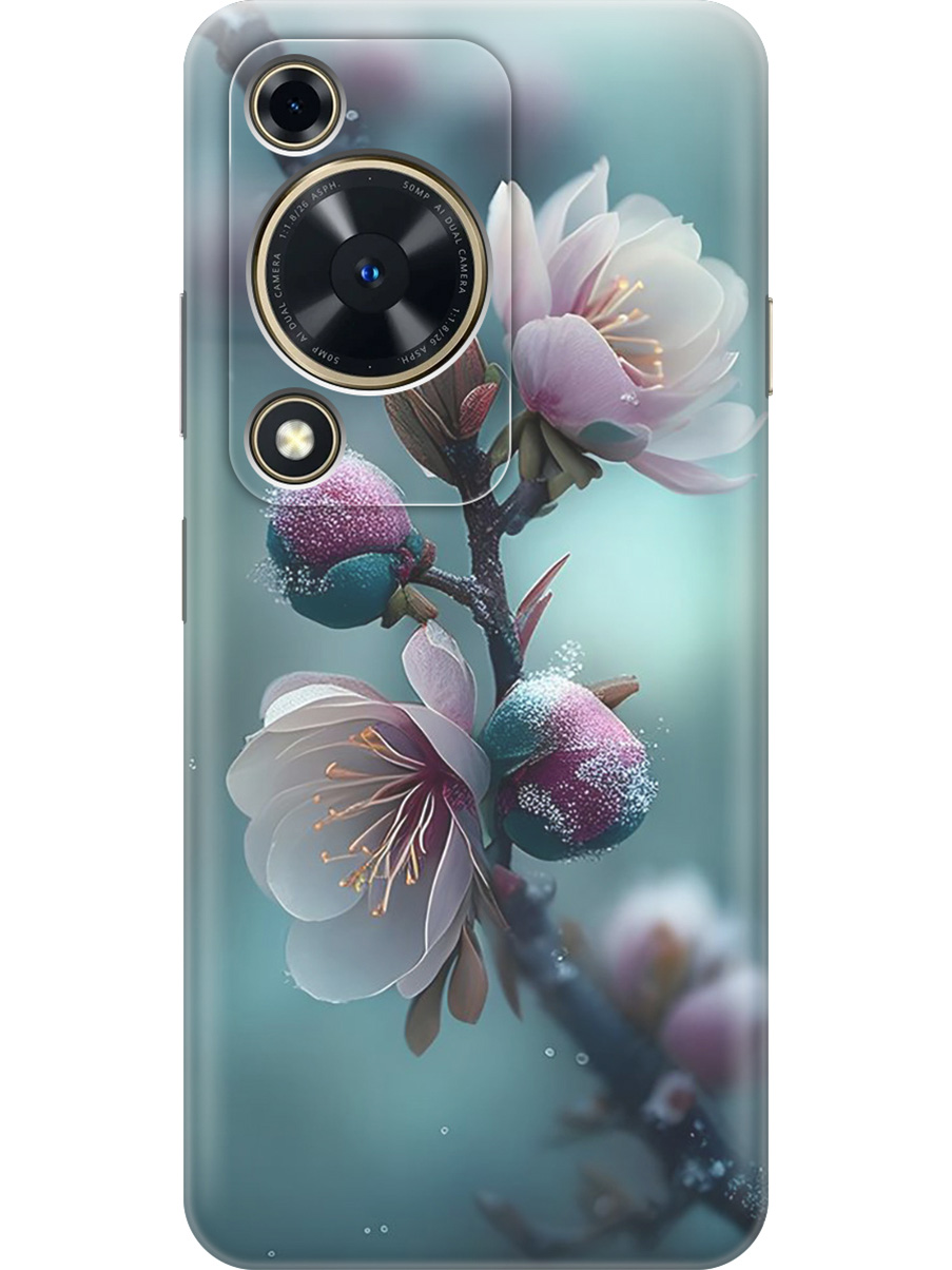 

Силиконовый чехол на Huawei nova Y72 с принтом "Распускающиеся бутоны", Прозрачный;белый;голубой, 785977821