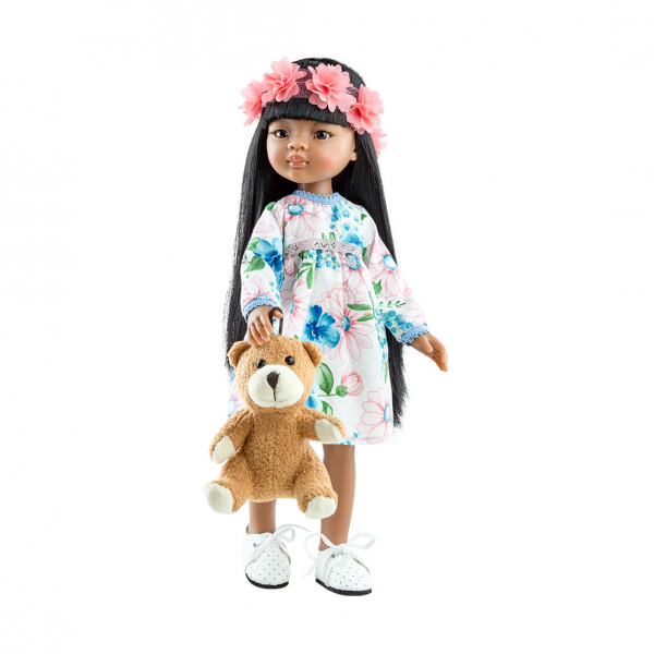 фото Платье и венок из цветов paola reina для кукол 32 см