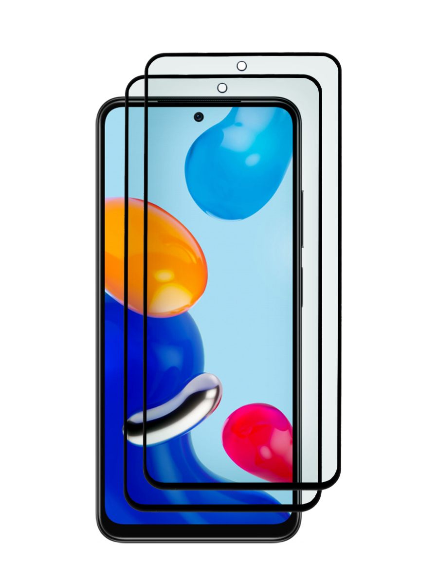

Защитное стекло 2шт для Xiaomi Redmi Note 11/11S черный, с рамкой, с вырезом для камеры, MOTG-3D-XMI-RDM-NOT11