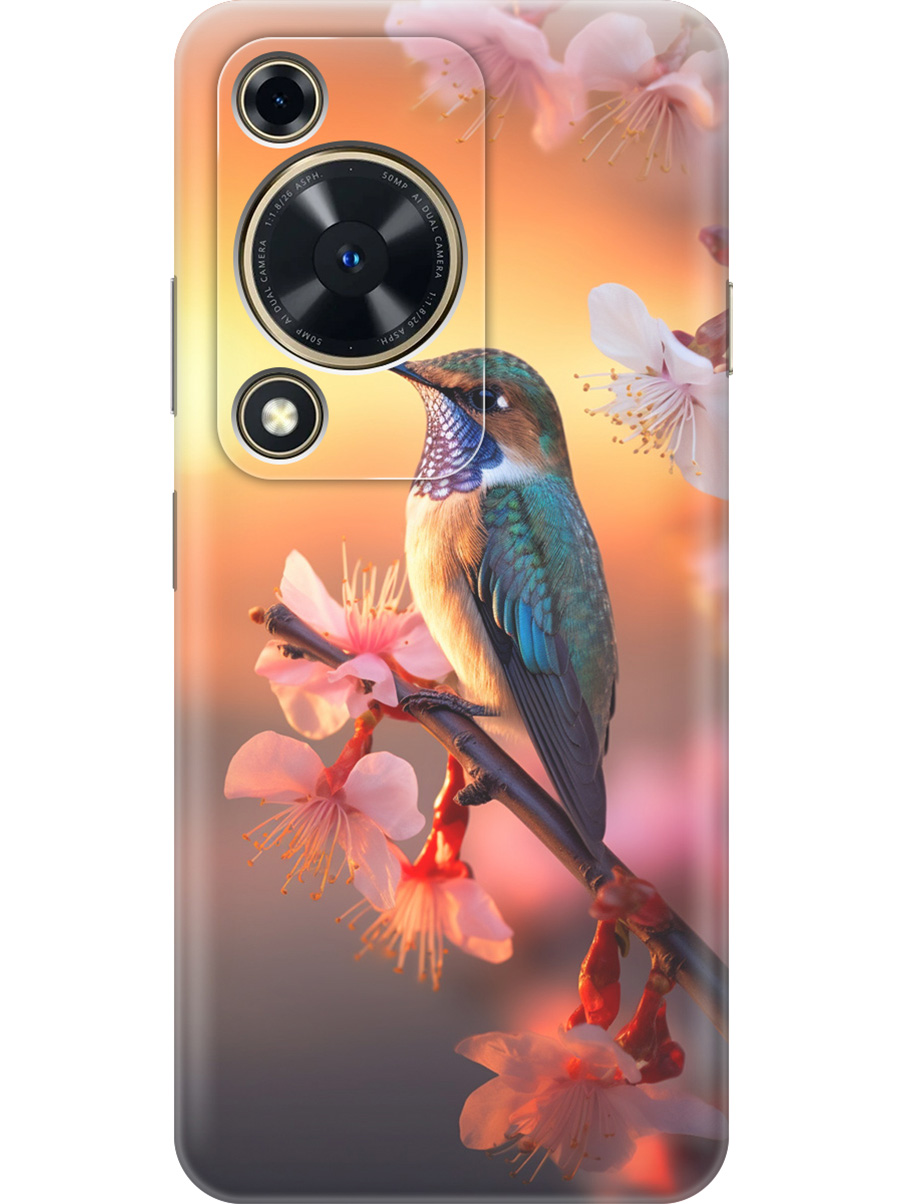 

Силиконовый чехол на Huawei nova Y72 с принтом "Птичка и закат", Прозрачный;желтый;красный, 785977821