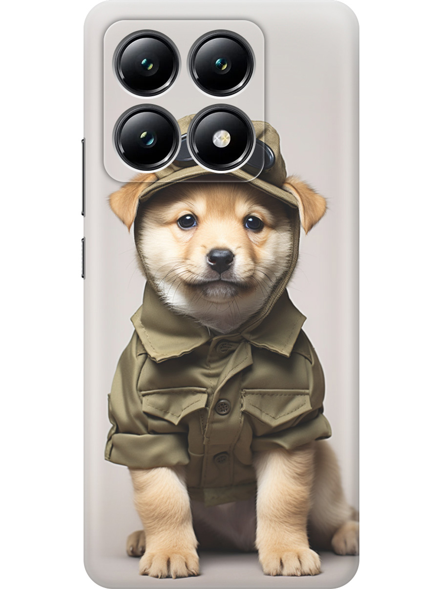

Силиконовый чехол на Xiaomi 14T с принтом "Щенок в форме", Прозрачный;серый;зеленый, 785978411