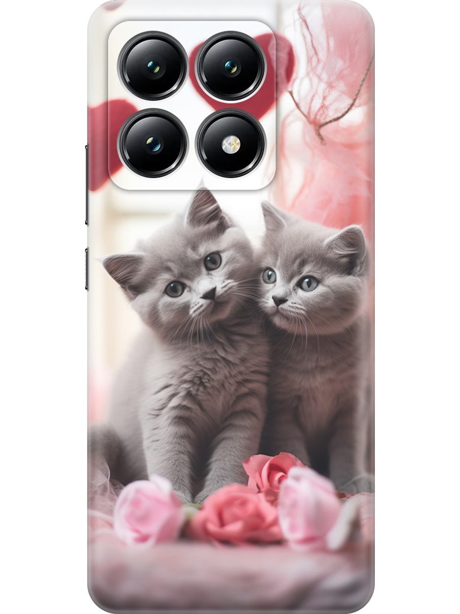 

Силиконовый чехол на Xiaomi 14T с принтом "Котики и сердечки", Прозрачный;красный;серый, 785978491