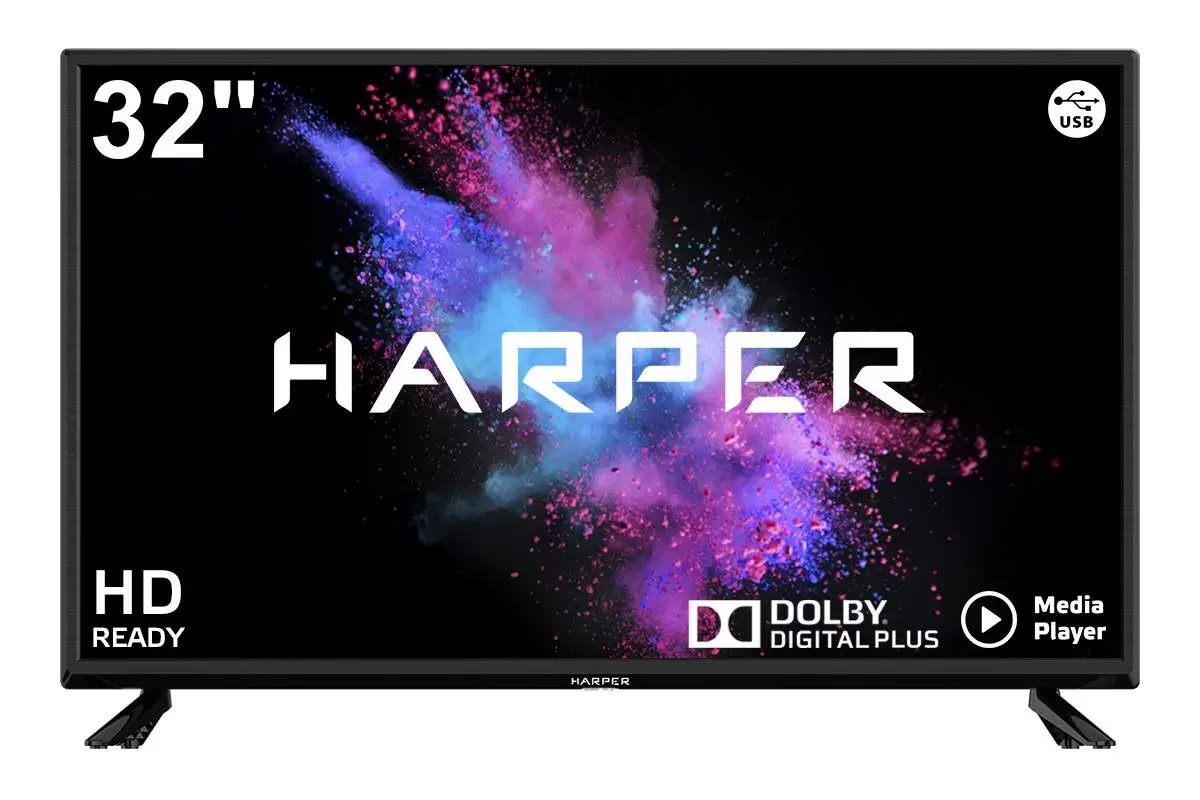 

Телевизор Harper 32R490T, 32"(81 см), HD, Черный, 32R490T