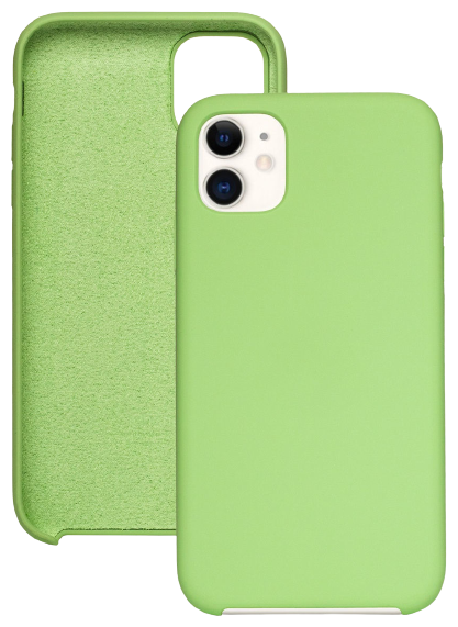 фото Силиконовый чехол silicone case для iphone 12 pro max, мятный