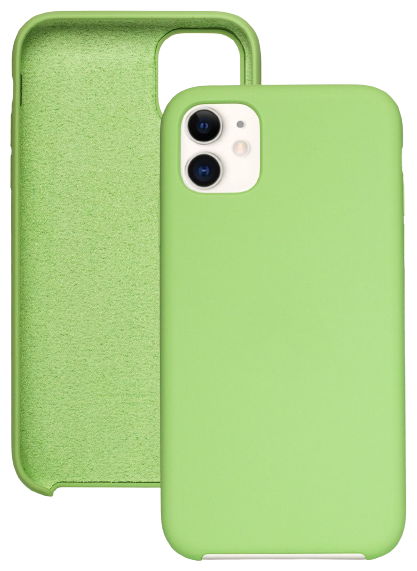 фото Силиконовый чехол silicone case для iphone 11 pro max, мятный