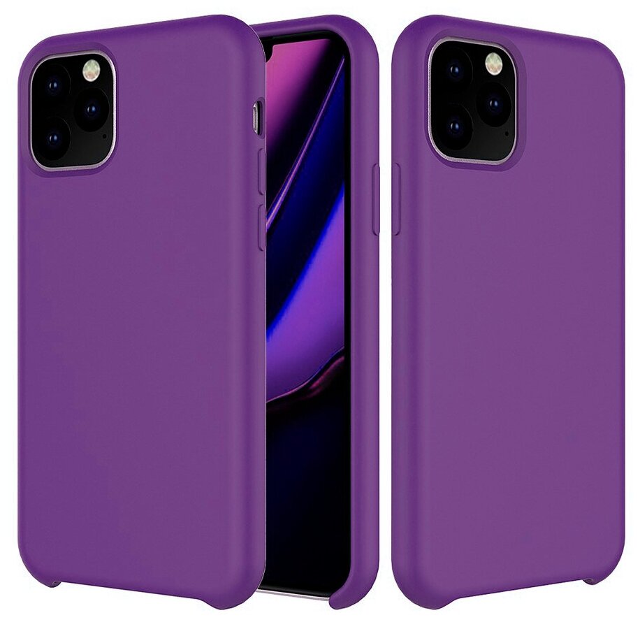 фото Силиконовый чехол silicone case для iphone 11 pro max, фиолетовый